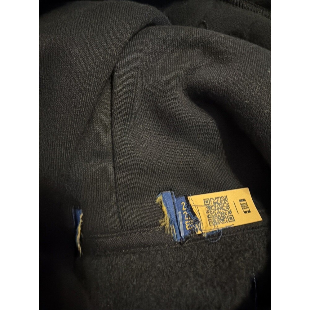 2XLT Polo Ralph Lauren Size M Black Fleece Hoodie Gold Embroidered Logo - Picture 2 of 9